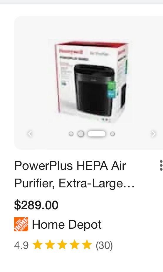 Honeywell PowerPlus HEPA Air Purifier for Extra Large Rooms × 1