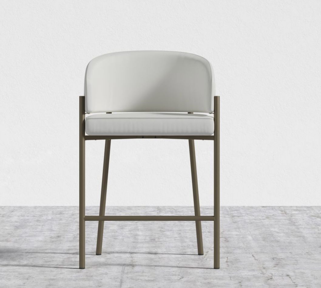 Rove Concepts Solana Counter Stools Creamy White Leather (6 TOTAL) New In Box
