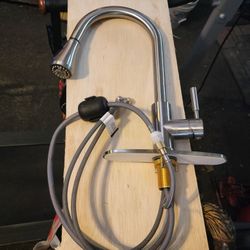 Brushed Nickel Gooseneck Faucet