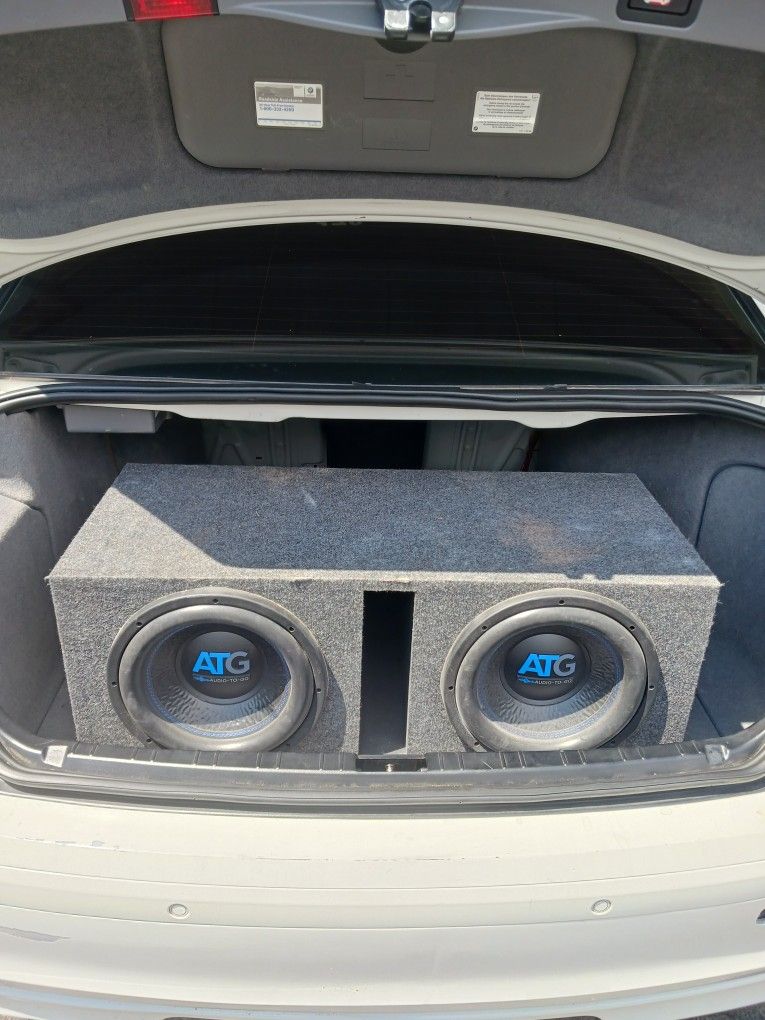 Pair Of 12" ATG Subwoofers In Ported Box