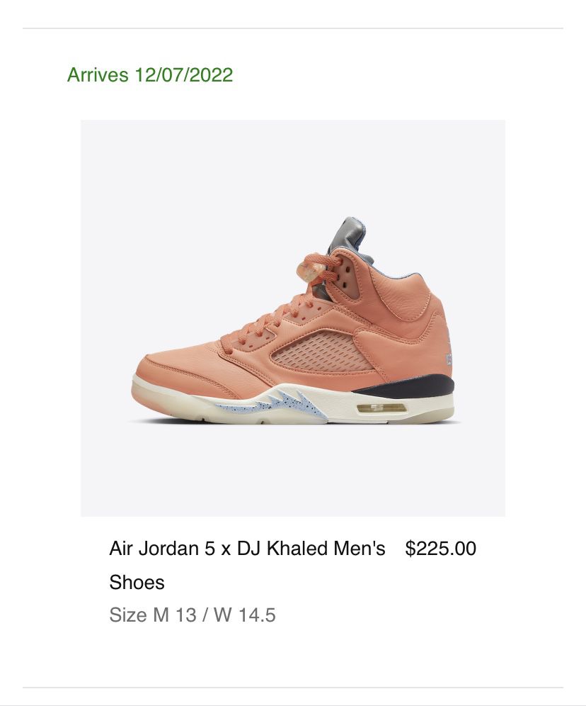  Air Jordan 5 x DJ Khaled Men's Shoes