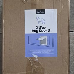 🐶 Pet Flap Door 2 Ways Locking Dog Wall Entry 🏠