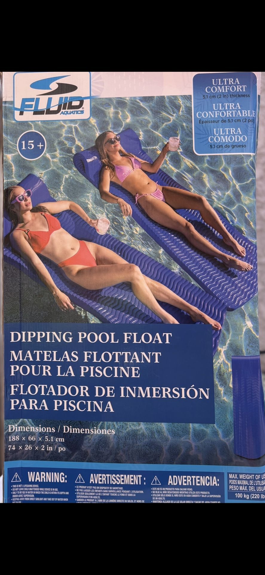 Fluid Aquatics Dipping Pool Float - New In Box