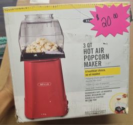 Bella - 12-Cup Hot Air Popcorn Maker - Red