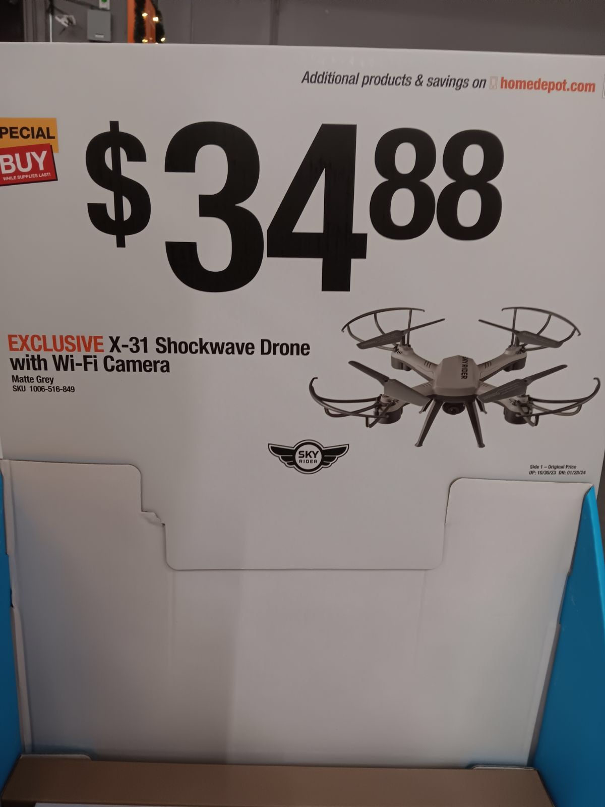X31 SHOCKWAVE Quadcopter Drone with WiFi Camera ( Located in