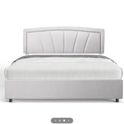 Full Grey bed frame  with 4 Storage  drawers mattress included