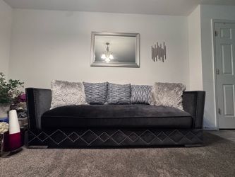 Modern Dark Gray Sofa / Couch – Excellent Condition – Must Sell ASAP 🛋️✨