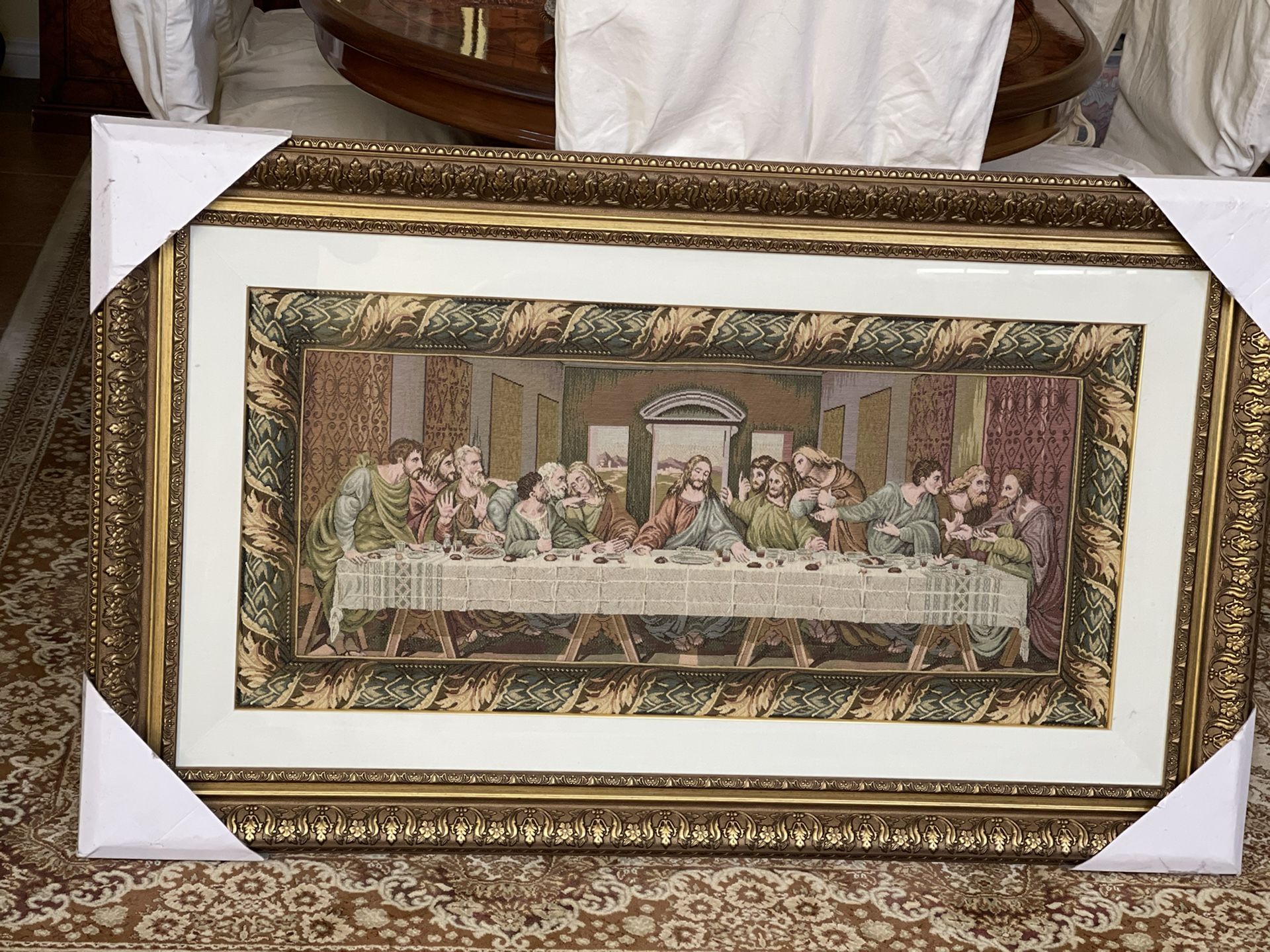 Last Supper, Framed, Flemish tapestry