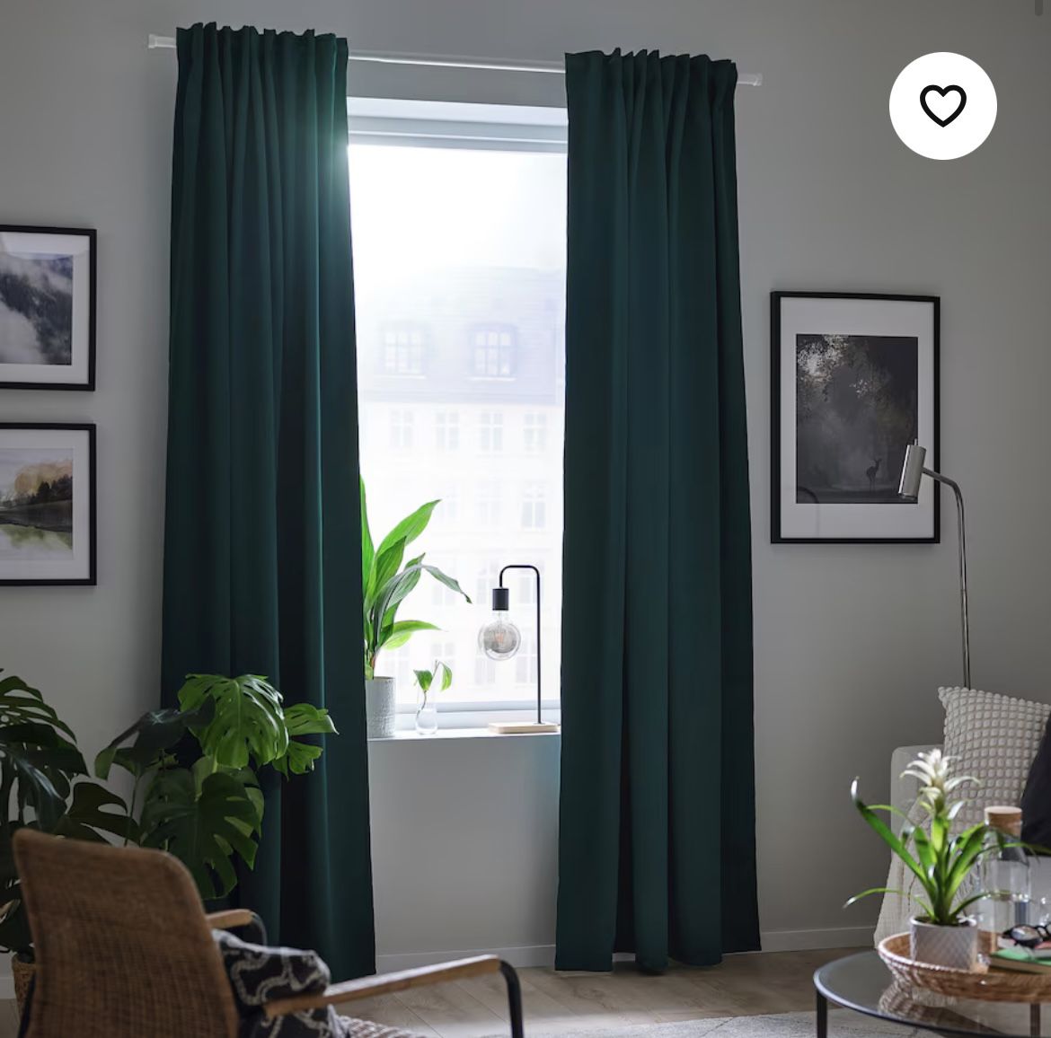 5 Pairs Of Ikea Majgull Blackout Curtains