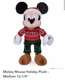 Disneyland Christmas Holiday Mickey Plush
