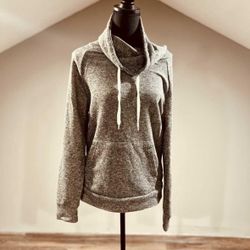 New Small Gray Cowl Neck Sweater