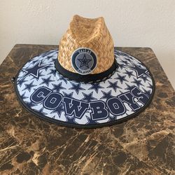 dallas cowboys floral straw hat
