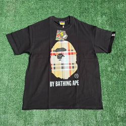 Black Burberry x Bape Shirt Size L