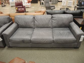 Gray Leather Sofa - Gray | Couch | Living Room Couch