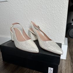 27 EDIT Meera Leather Slingback Pumps