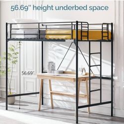 Loft bed, black Like New