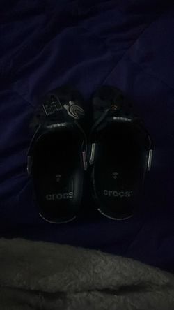 Black Bape Crocs with Jibbitz Charms
