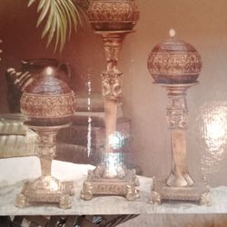 Christmas Candle Holder Set X 3