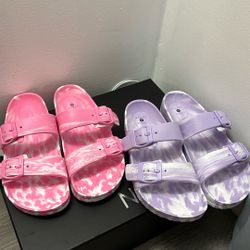 Shade & Shore Sandals Pink & Purple 7