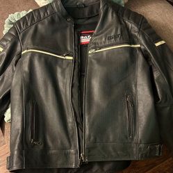 BILT Perforated Leather Motorcycle Jacket – Size 48