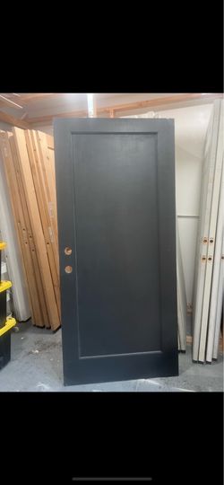 Exterior front door side door garage door 35-3/4 x79” 20min fire rated shaker contemporary style   I have a beautiful contemporary style door with fir
