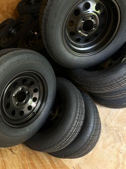 Fresh 205/75R15 Tire & 5-Lug Wheel Assembly