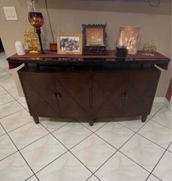 Dark Wood Sideboard Buffet Cabinet