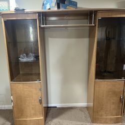 Wooden entertainment center