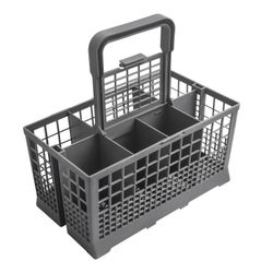 Grey 7-Compartment Dishwasher Basket For Silverware, Compatible With Most Brands - GE, Whirlpool, Samsung, Bosch, Maytag, KitchenAid, Kenmore