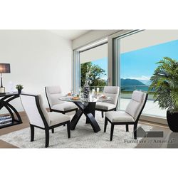 new 5pc dining room set CM3393RT-5PC	Dining Set	52"DIA X 30"H