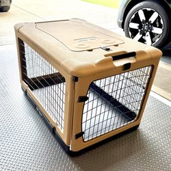Pet Gear “The Other Door” 4-Door Collapsible Wire Dog Crate, Tan, 42 inch