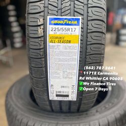 225/55/17 Goodyear All Season New Set of Tires Installed and Balanced Set de Llantas Nuevas Instaladas y Balanceadas
