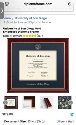 UCSD Diploma Frame