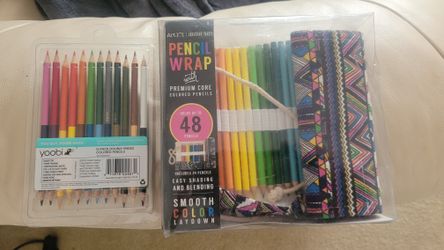 Assorted Color Pencils With Pencil Wrap