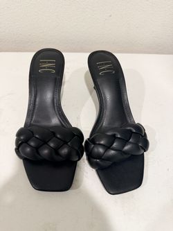 Women INC International Concepts Braided Kitten Heel Slide Sandals - Size 5.5