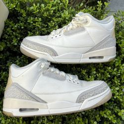 Size 9.5 - Air Jordan 3 Retro Craft Ivory/Grey White Leather (FJ9579-100)
