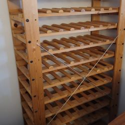 wooden wine rack