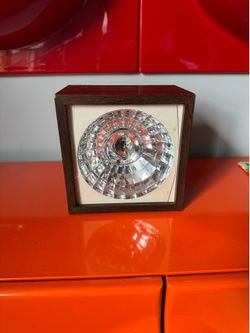 Vintage 1970s space age wood strobe light