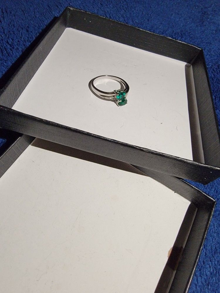 Emerald Engagement Ring