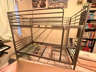 Metal Twin-Over-Twin Bunk Bed Frame