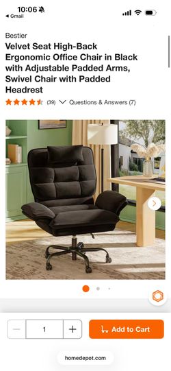 Comfortable office/lounge chair from Home Depot