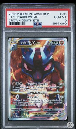 2023 Lucario VSTAR SWSH291 Black Star Promo Crown Zenith PSA 10 🪽999🪽