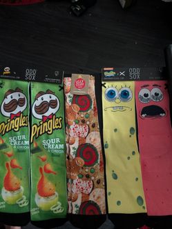 Graphic Socks - Sponge Bob, Pringles, Xmas - New