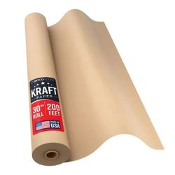 x 200 Brown Kraft Paper Roll for Arts Crafts and Shipping