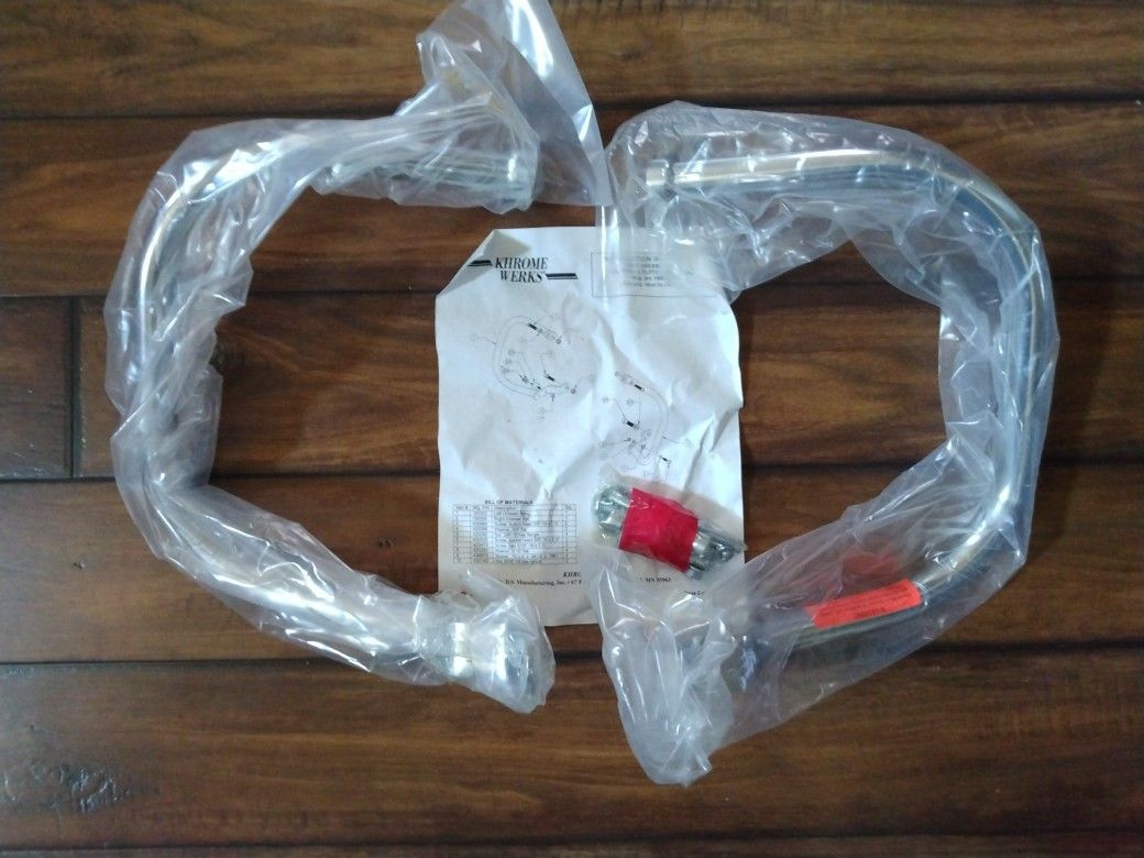 Khrome Werks Rear Crash Bars/Dresser Bars For HARLEY DAVIDSON SOFTAIL NIGHT TRAIN SPRINGER CROSS BONES BAD BOY