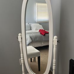 White Stand Up Mirror