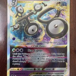 Pokemon Unown Vstar 66/195 Silver Tempest NM/M PACK FRESH