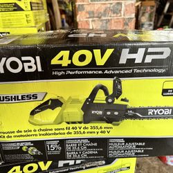 RYOBI 40V HP Brushless 14 in. Battery Chainsaw (Tool Only)