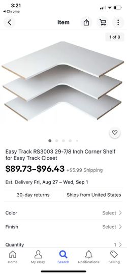 Corner Shelf  30x30” By The Stow Company 
