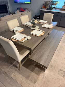 Cindy Crawford Dining Room Table and Bench